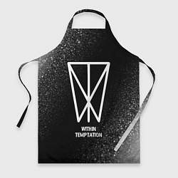 Фартук кулинарный Within Temptation glitch на темном фоне, цвет: 3D-принт