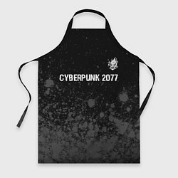 Фартук Cyberpunk 2077 glitch на темном фоне посередине