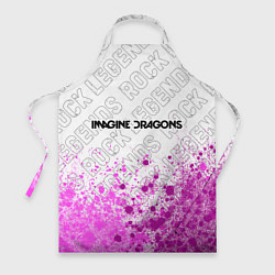 Фартук кулинарный Imagine Dragons rock legends посередине, цвет: 3D-принт