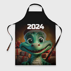 Фартук кулинарный 2024 год зеленого дракона, цвет: 3D-принт