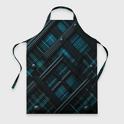 Фартук кулинарный Тёмно-синяя диагональная клетка в шотландском стил, цвет: 3D-принт