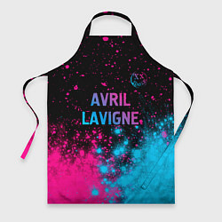 Фартук кулинарный Avril Lavigne - neon gradient посередине, цвет: 3D-принт