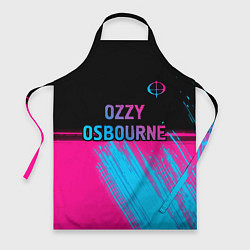 Фартук кулинарный Ozzy Osbourne - neon gradient посередине, цвет: 3D-принт