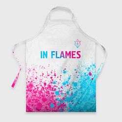 Фартук кулинарный In Flames neon gradient style посередине, цвет: 3D-принт