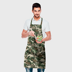 Фартук кулинарный Динозавры - камуфляж, цвет: 3D-принт — фото 2