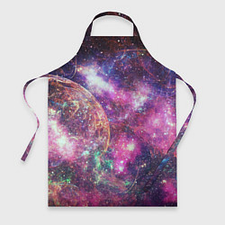 Фартук кулинарный Пурпурные космические туманности со звездами, цвет: 3D-принт