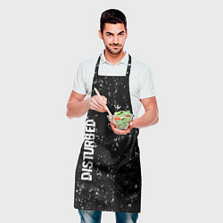 Фартук кулинарный Disturbed glitch на темном фоне вертикально, цвет: 3D-принт — фото 2