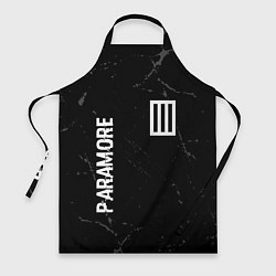 Фартук кулинарный Paramore glitch на темном фоне вертикально, цвет: 3D-принт