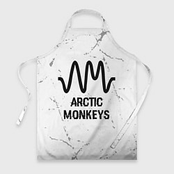 Фартук кулинарный Arctic Monkeys glitch на светлом фоне, цвет: 3D-принт