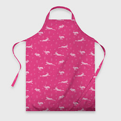 Фартук кулинарный Розовые зайцы, цвет: 3D-принт