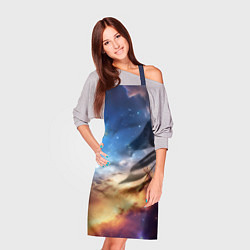 Фартук кулинарный Оранжевая небула космос, цвет: 3D-принт — фото 2