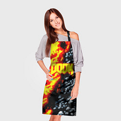 Фартук кулинарный Doom огненное лого, цвет: 3D-принт — фото 2