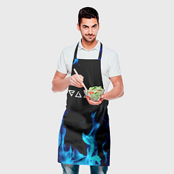 Фартук кулинарный Ведьмак лого огонь, цвет: 3D-принт — фото 2