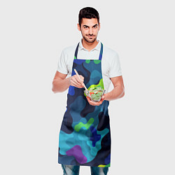 Фартук кулинарный Яркие кислотные пятна паттерн, цвет: 3D-принт — фото 2