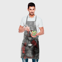 Фартук кулинарный Девушка в цилиндре, цвет: 3D-принт — фото 2
