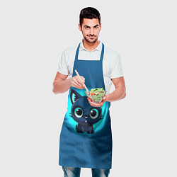 Фартук кулинарный Котёнок на синем, цвет: 3D-принт — фото 2