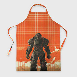 Фартук кулинарный Воин в броне Братства Стали, цвет: 3D-принт