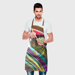 Фартук кулинарный Неоновый крученный металл разноцветный, цвет: 3D-принт — фото 2