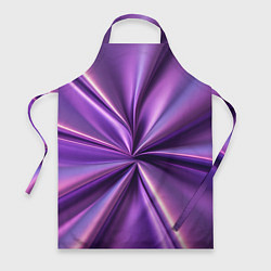 Фартук кулинарный Металлический фиолетовый атлас ткань, цвет: 3D-принт