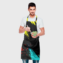 Фартук кулинарный Suzuki краски абстрактные, цвет: 3D-принт — фото 2