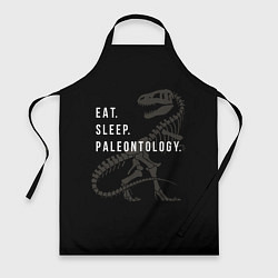 Фартук кулинарный Eat sleep paleontology, цвет: 3D-принт