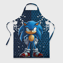 Фартук кулинарный Sonic - splash and logo, цвет: 3D-принт
