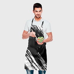 Фартук кулинарный Destiny краски чёрно белые, цвет: 3D-принт — фото 2