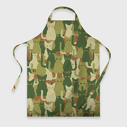 Фартук кулинарный Котята - камуфляж, цвет: 3D-принт