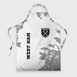 Фартук кулинарный West Ham sport на светлом фоне вертикально, цвет: 3D-принт
