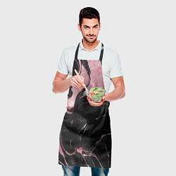 Фартук кулинарный Черно-розовый мрамор, цвет: 3D-принт — фото 2