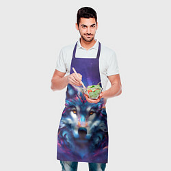 Фартук кулинарный Волк и звезды, цвет: 3D-принт — фото 2