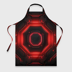 Фартук кулинарный Nvidia style black and red neon, цвет: 3D-принт