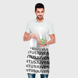 Фартук кулинарный Ювентус лого паттерн спорт, цвет: 3D-принт — фото 2