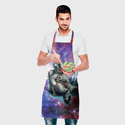 Фартук кулинарный Brave cat in space - ai art, цвет: 3D-принт — фото 2