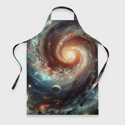 Фартук кулинарный Далёкая неоновая галактика - нейросеть, цвет: 3D-принт