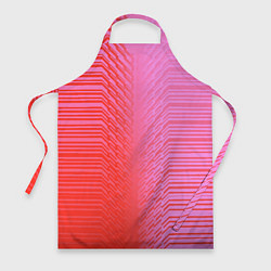 Фартук кулинарный Красные градиентные линии, цвет: 3D-принт