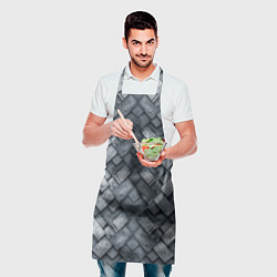 Фартук кулинарный Dota - metal texture logo, цвет: 3D-принт — фото 2