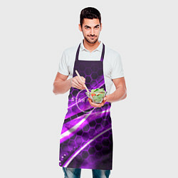 Фартук кулинарный Starfield game logo neon, цвет: 3D-принт — фото 2