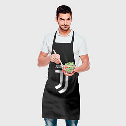 Фартук кулинарный Juventus sport fc белое лого, цвет: 3D-принт — фото 2