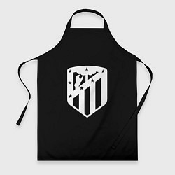 Фартук кулинарный Атлетико Мадрид белое лого фк, цвет: 3D-принт