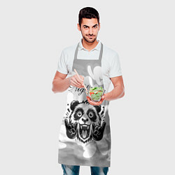 Фартук кулинарный Nightwish рок панда на светлом фоне, цвет: 3D-принт — фото 2