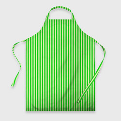 Фартук кулинарный Полосатый салатовый, цвет: 3D-принт