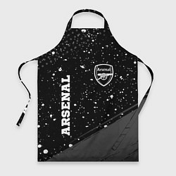 Фартук кулинарный Arsenal sport на темном фоне вертикально, цвет: 3D-принт