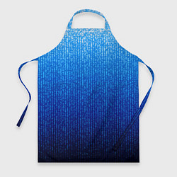 Фартук кулинарный Сине-голубой в вертикальную полоску, цвет: 3D-принт