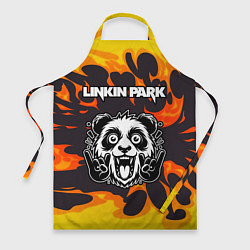 Фартук кулинарный Linkin Park рок панда и огонь, цвет: 3D-принт