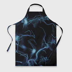 Фартук кулинарный Синие неоновые молнии, цвет: 3D-принт