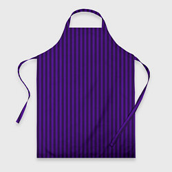 Фартук кулинарный Яркий фиолетовый в полоску, цвет: 3D-принт