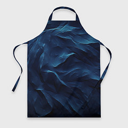 Фартук кулинарный Синие глубокие абстрактные волны, цвет: 3D-принт