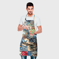 Фартук кулинарный Джинсы в Турции - пэчворк, цвет: 3D-принт — фото 2