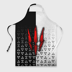 Фартук кулинарный Ведьмак - красные следы от когтей, цвет: 3D-принт